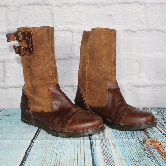 Sorel Major Pull On Comfort Western Oiled Leather Boots Size 8.5 - Picture 3 of 9